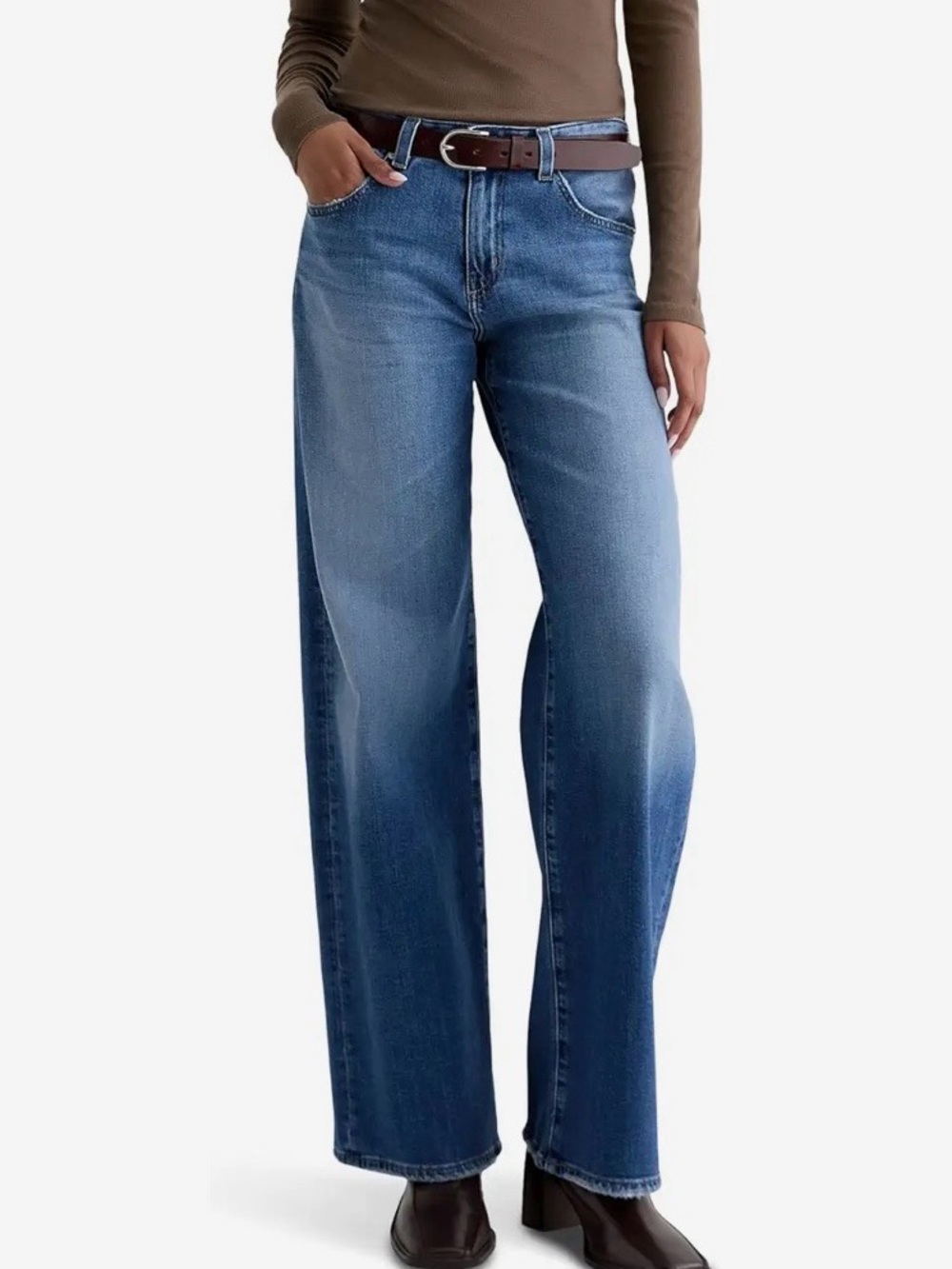 AG Adriano Goldschmied Wide-Leg Baggy Jeans NWT